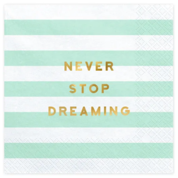 Servietten - Never Stop Dreaming - von PartyDeco